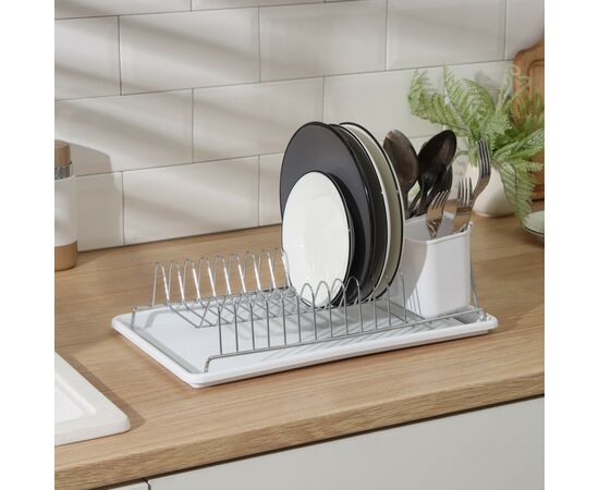 Сушилка для посуды с поддоном, 38,5х21,5х12,5 см, цвет МИКС 2355942, изображение 5