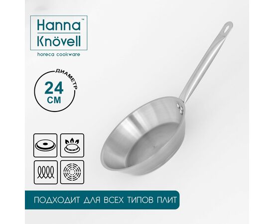 Сковорода 24см, h=50, толщина стенки 0,6 мм, индукция, длинна ручки 21,5 см   9355237