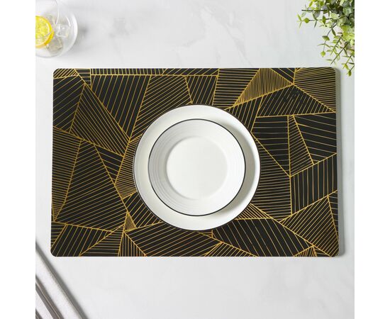 Набор салфеток сервировочных 4 шт, 30х45см, Magistro, цвет черный   9724604, изображение 6