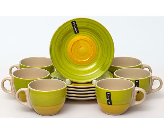 Чашка с блюдцем 220мл АЭРОГРАФ ЗЕЛЕНЫЙ ЛУГ, 139-23070, изображение 2