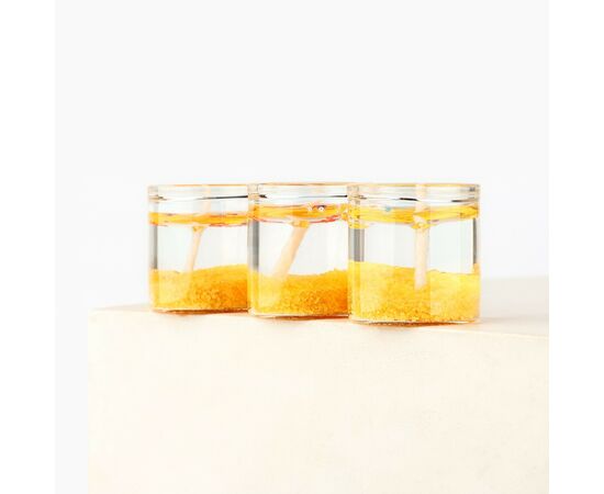 Набор гелевых свечей 3шт, «Счастливого нового года», золотые, 2,5 х2,5 х 2,5 см 10253732, изображение 7