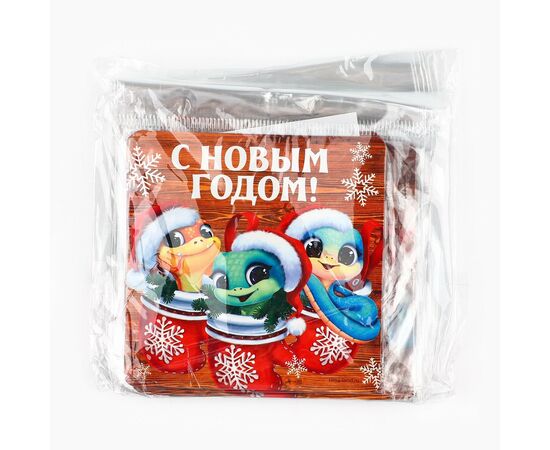 Магнит "С Новым годом" три змейки, 8 х 8 см 10335437, изображение 2