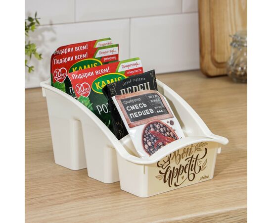 Органайзер для специй, 22,3х15х12см, с декором, цвет МИКС 1066988