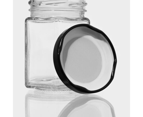 Баночка для специй 80мл, 5,5х5,5х7см с металлической крышкой "Идиллия" 10786357, изображение 5