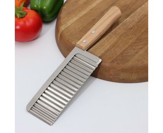 Овощерезка фигурная 27×6 см, Доляна, серебряный, бежевый 1847758, изображение 3