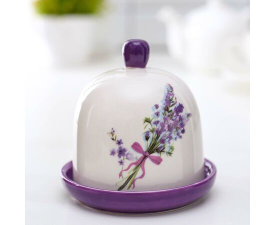 Лимонница Доляна «Лаванда», 9×9 см, цвет белый 4826204