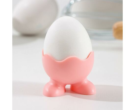 Подставка для яиц "Ноги" 5х4 см, цвет розовый 1210647
