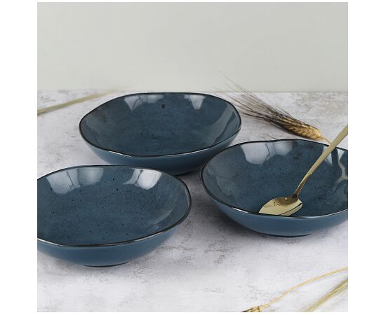 Тарелка суповая STONE синий 20см