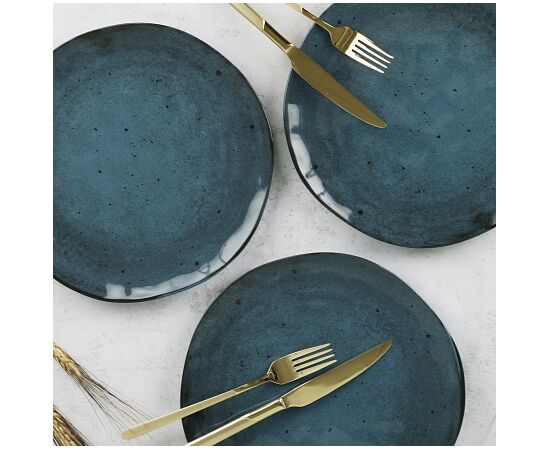 Тарелка обеденная STONE синий 26см