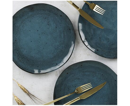 Тарелка десертная STONE синий 20см