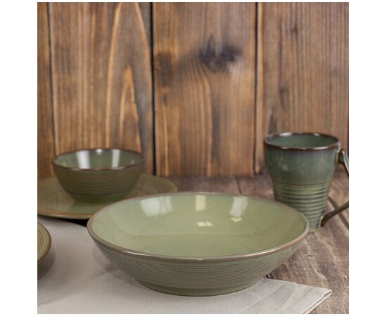 Тарелка суповая HELEZONE GREEN 22см