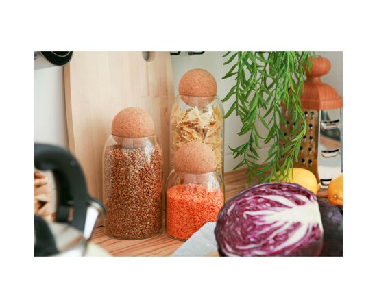 Набор банок 3 пр (450/700/1000мл) стеклянных для сыпучих продуктов Magistro «Эко», 5429706, изображение 6