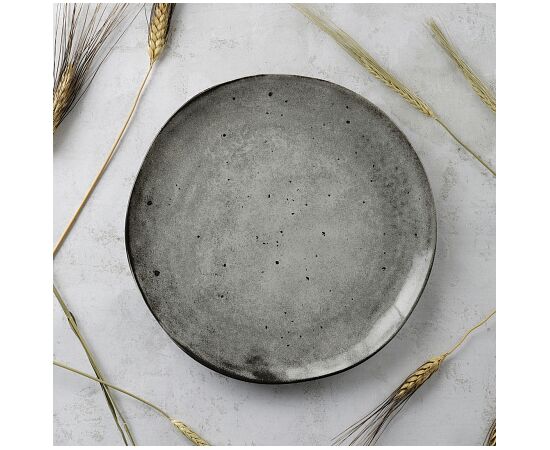 Тарелка обеденная STONE серый 26см