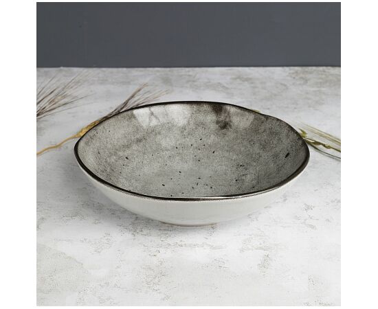 Тарелка суповая STONE серый 20см