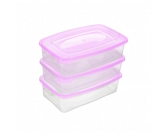 Набор контейнеров 3шт 0.7л КАСКАД для СВЧ C54001, изображение 4