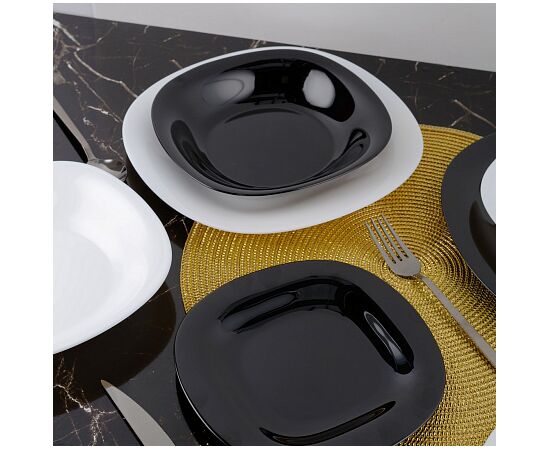 Набор столовый 18 предметов КАРИН черно-белый N1489 Набор столовый 18 предметов КАРИН черно-белый N1489