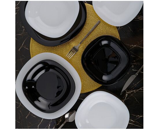 Набор столовый 18 предметов КАРИН черно-белый N1489, изображение 4 Набор столовый 18 предметов КАРИН черно-белый N1489, изображение 4