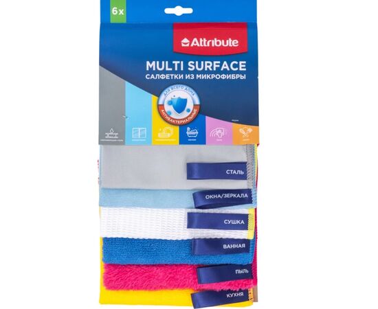 Набор салфеток из микрофибры 6шт MULTI SURFACE ACC010