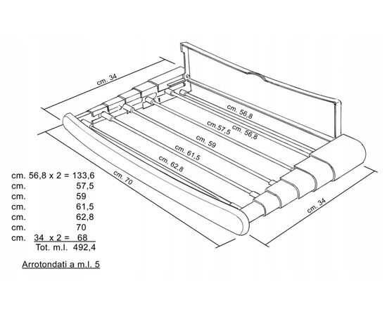 Сушилка для белья ДЖЕНИУС 70 157338, изображение 3