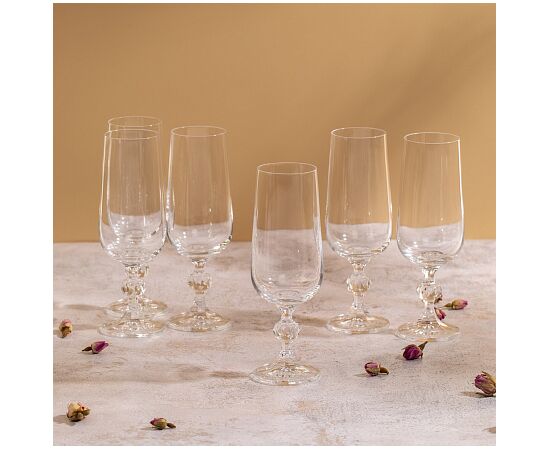 Набор фужеров для шампанского 180мл*6шт CLAUDIA CR180104CL, изображение 3