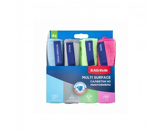 Набор салфеток из микрофибры 4шт MULTI SURFACE ACC011