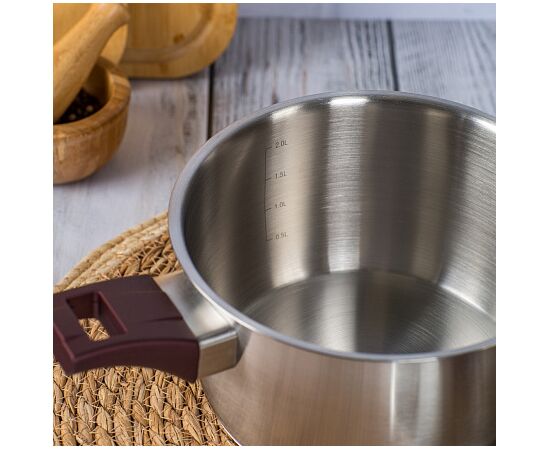 Кастрюля с крышкой 2.4л AUGUSTA SPECIALE ASA018S, изображение 2