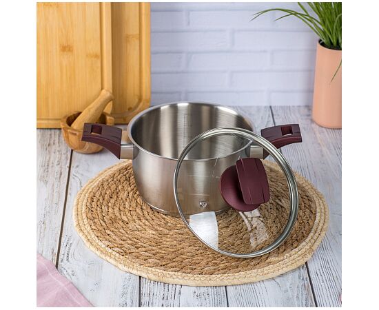 Кастрюля с крышкой 2.4л AUGUSTA SPECIALE ASA018S, изображение 4