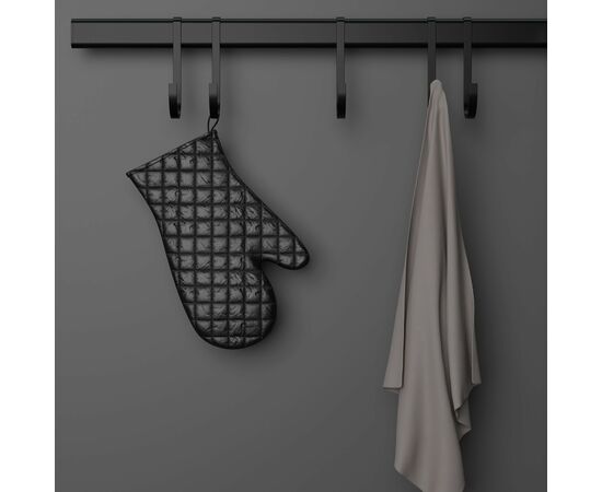 Рейлинговая система для кухни на 7 предметов 60,5 см, Доляна, чёрный 6961925, изображение 5