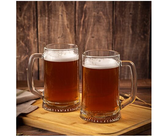 Набор кружек 500мл 2шт ВРЕМЯ ДЕГУСТАЦИЙ ПИВНАЯ КРУЖКА O0384, изображение 4