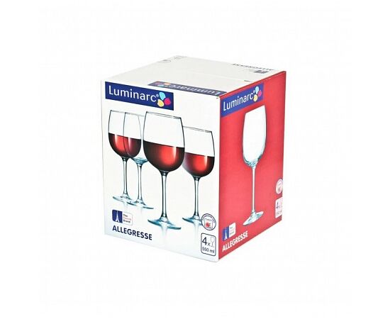 Набор фужеров (бокалов) для вина АЛЛЕГРЕСС 4шт 550мл L1403, изображение 4