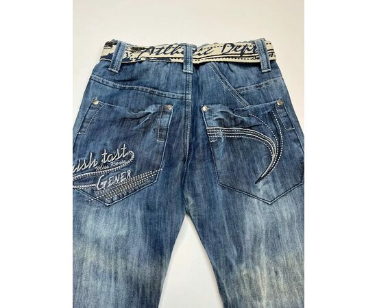 Джинсы на мальчика с поясом арт 21032 р.145, 155, изображение 5