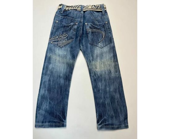 Джинсы на мальчика с поясом арт 21032 р.145, 155, изображение 7